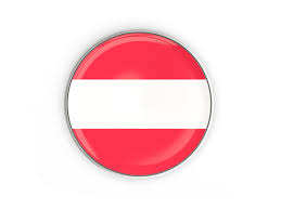 The original size of the image is 2400 × 1681 px and the original resolution is 300 dpi. Round Button With Metal Frame Illustration Of Flag Of Austria