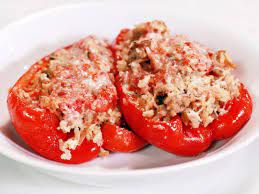 Stuffed Peppers With Broken Meatballs And Rice Recipe Stuffed Peppers Recipes Meatballs And Rice