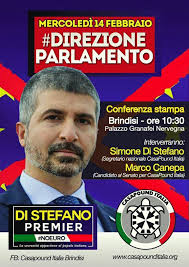 CasaPound Italia: il 14 febbraio a Brindisi il segretario nazionale Simone  Di Stefano