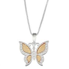 If you're not sure if what you're holding is precious or worthless, this information can help you find out. Sterling Silver And 14k Gold Butterfly Pendant Necklace