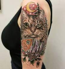 Angela Emr On Instagram Got To Hang Out With My Faves Today And Do This Spooky Calypso The Cat Piece Fun Start To This Fun Cat Cool Cats Small Tattoos Cats