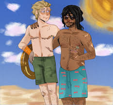 Ethan winters and Karl heisenberg enjoy a nice summer vacation  together..perhaps a honey moon? Hehe wintersberg ResidentEvilVillage