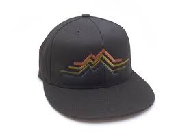 Mountain Hat Linear Lines Men S Unisex Flexfit Hat Etsy Hats For Men Men Unisex Mountain Hat