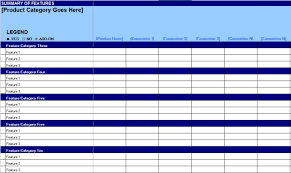 free competitive matrix feature comparison chart 280 group