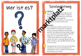 Wie sieht eigentlich euer neuer lehrer aus? Spiel Zur Personenbeschreibung Unterrichtsmaterial In Den Fachern Daz Daf Deutsch Fachubergreifendes Personenbeschreibung Personenbeschreibung Grundschule Sprechen Lernen