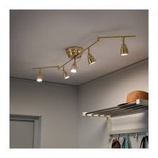 Barometer Ceiling Track 5 Spots Brass Color Ikea Ikea Ceiling Light Track Lighting Kitchen Ikea Lighting