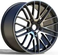 Replica Alloy Wheel Black/Gunmetal Machined Face Car Rims in 21 Inch for  Porsche