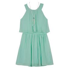 Amy Byer Girls 7 16 Popover Dress With Necklace Size 16 Green Dresses Fashion Cold Shoulder Dress