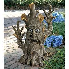 Design Toscano Bark The Black Forest Ent 24 In Tree Garden Statue Lowes Com Tree Statues Garden Statues Tree Faces