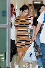 Rosé, lisa and jisoo capture the essence of these french fashion houses, each with their unique style. Yellow Striped Bodycon Dress Jennie Blackpink K Fashion At Fashionchingu