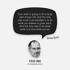 Steve Jobs Quote About Work Success Satisfied Love Life Belief
