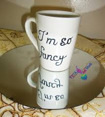 i m so fancy hand painted coffee mug writing on one side and drawing on the other side painted coffee mugs mugs im so fancy