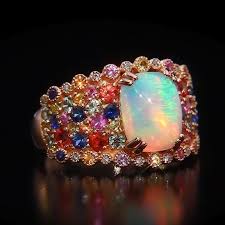 Le Vian Rainbow Multi Gemstone 3 1 6 Ct T W Diamond Accent Ring In 14k Rose Gold Reviews Rings Jewelry Watches Macy S Video Video In 2020 Opal Jewelry