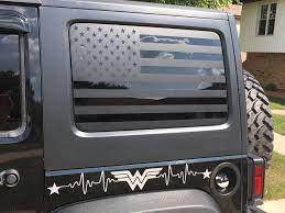Jeep Flag Decals Jeep Jku Jk Wrangler Back Window American Etsy Jeep Jku Back Window Decals American Flag Decal
