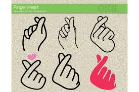 Finger Heart Vector Kpop Korean Graphic By Crafteroks Creative Fabrica