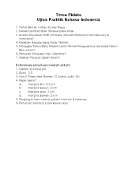 Terjemahansunda.com (terjemahan dari bahasa sunda ke indonesia) merupakan sebuah sistem terjemahan yang memungkinkan anda menerjemahkan dari semua bahasa ke dalam banyak bahasa. Tema Pidato Ujian Praktik Bahasa Dan Sastra Indonesia