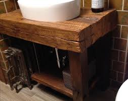 This plan will build a 32 double vanity with center drawers that works with both under mount or vessel sinks. Hand Crafted Rustic Bath Vanity Reclaimed Barnwood By Intelligent Design Woodwork Custommade Com