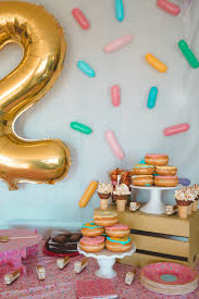 Birthday Theme Ideas For 2 Year Old Daughter Two Sweet 2nd Birthday Donut Theme Tessmcx Donut Birthday Parties 2nd Birthday Party For Girl Birthday Donuts