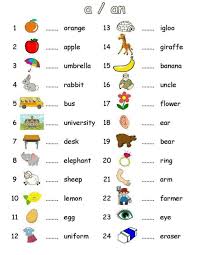 Indefinite Articles Interactive And Downloadable Worksheet You Can Do The Exerci English Lessons For Kids English Grammar Worksheets Learning English For Kids