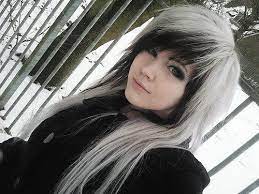 White And Black Hair Emo Scene Hair Emo Hair Hair Styles