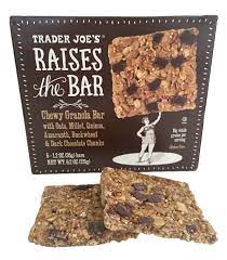 Amazon Com Trader Joes Raises The Bar Gluten Free Chewy Granola Bars Dark Chocolate Chunk 5 Count Box 2 Pack Grocery Gourmet Food