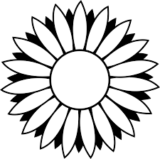 Black And White Line Art Sunflower Drawing Sunflower Products I Love Black White Clipart Black White Sunflower Black White