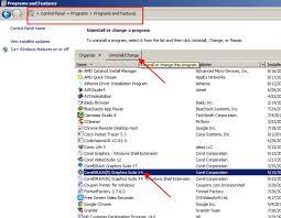 Masuk ke menu setting 2. Uninstall Corel Draw Of Laptop Bacabareng