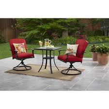 Mainstays Belden Park 3 Piece Outdoor Bistro Set For Patio And Porch Tan Walmart Com Bistro Set Outdoor Bistro Set Patio Furniture Sets