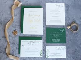Secret Garden Green With Gold Foil Wedding Invitation Classic Wedding Invitat Foil Wedding Invitations Gold Foil Wedding Invitations Blush Wedding Invitations