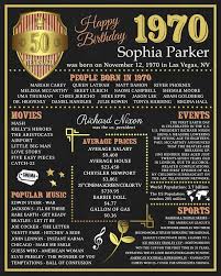 1970 Birthday Board Personalized Sign Back In 1970 Sign Fun Etsy In 2020 50th Birthday Birthday Poster Birthday Printables