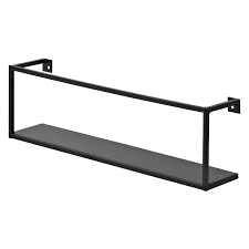 Floating Wall Shelf 16 Black In 2020 Floating Wall Shelves Wall Shelves Black Wall Shelves
