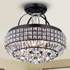 The home mender, dustin luby, shows us how to install a light fixture on the ceiling. Pamarin Round Crystal Antique Black Semi Flush Mount Ceiling Light On Sale Overstock 13929400