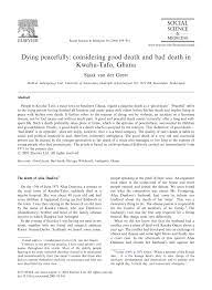 Abrams announce his passing on november 27, 2018 at jgs lifecare, longmeadow, ma. Pdf Dying Peacefully Considering Good Death And Bad Death In Kwahu Tafo Ghana