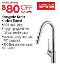 We spotted $20 off on this kitchen faucet at costco now, dropping the price to $59.99. Costco Deal Hansgrohe Cento Kitchen Faucet 80 Off