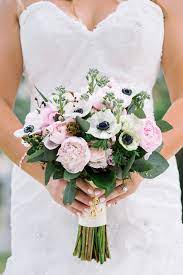Peony Ranunculus And Anemone Bridal Bouquet Anemone Bridal Bouquet Bridal Bouquet Pink Ranunculus Bouquet