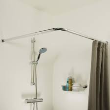 These different materials include fiberglass, acrylic, and metal. Symple Stuff Ackley90cm L Shaped Tension Shower Curtain Rail Wayfair Co Uk