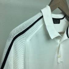 On ebay, youll find materials like cashmere blend, cotton, cotton blend, rayon, or synthetic. Zara Shirts Zara Mens White Knit Polo Shirt Poshmark