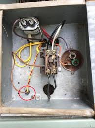 A new capacitor which you should replace with a new motor as it may not be the same rating as the old one with that old motor! Replacing A Ge 3 Wire Condenser Fan With A 4 Wire Universal Doityourself Com Community Forums