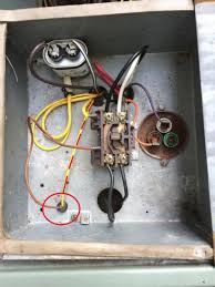 White wire from the condenser fan motor to one side of power on the contactor (t1). Replacing A Ge 3 Wire Condenser Fan With A 4 Wire Universal Doityourself Com Community Forums