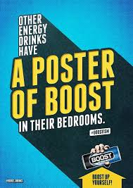 Print Ad Boost Energy Drinks Poster Energy Drinks Boost Energy Drink Boost Energy