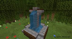 The final step is to place a pillar in the center of your foundation. This Is My First Building Published On Reddit It Is A Small But Nice Fountain Minecraft Minecraft Fountain Fountain Minecraft Minecraft Designs