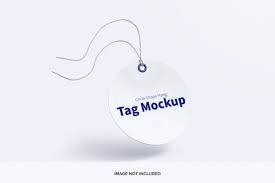 Download Premium Psd Circle Shape Hang Tag Mockup With String
