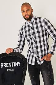 Son motif carreaux noir et blanc sera original et fantaisiste. Chemise A Carreaux Noir Blanc Brentiny Paris