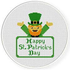 Have a shamrock on us and get free and customizable templates from canva. Charts Club Members Only Happy St Patrick S Day Cross Stitch Pattern Cross Stitch Stitch Patterns Cross Stitch Patterns