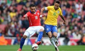Brazil beat chile in their quarterfinal match at the copa america in rio on friday night despite playing the majority of the second half with 10 players following a straight red card shown to. Brazil V Chile International Friendly As It Happened Football The Guardian