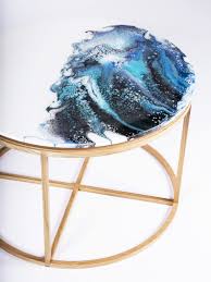 The Ocean Table St James Interiors Bespoke Paint Pattern Acrylic Paint Pouring Acrylic Cells Resin Finish Resin Painting Acrylic Pouring Art Resin Art