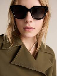 Mango Khaki Double-Breasted Short Trench Coat