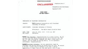 Transcript Of Donald Trump S Phone Call With Ukraine President Zelensky Rev