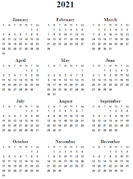 2021 Yearly Calendar Printable Monthly Calendar Printable Yearly Calendar Template Free Printable Calendar Templates