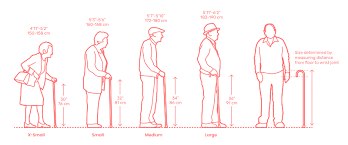 Walking Assistive Cane Dimensions Drawings Dimensions